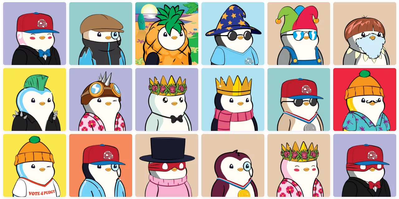 Pudgy Penguins collection screenshot on OpenSea